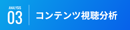 コンテンツ視聴分析